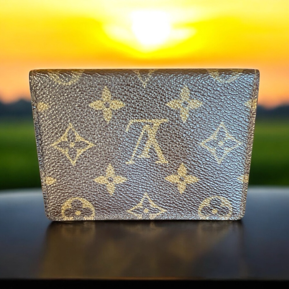 Louis Vuitton Monogram Porte 2 Cartes Vertical Pass Case ID Holder w/COA A108 - Picture 5 of 14